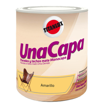 PINTURA TITAN UNA CAPA AMARILLO 750ml
