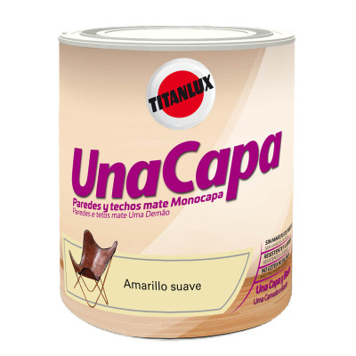 PINTURA TITAN UNA CAPA AMARILLO SUAVE 750ml