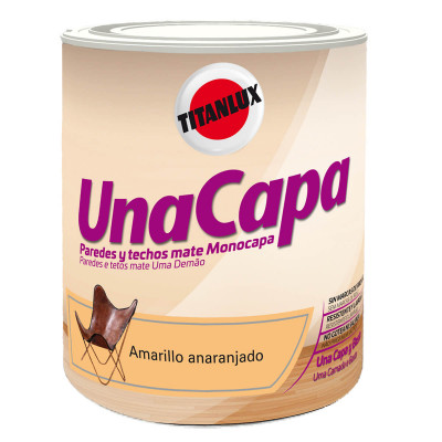 PINTURA TITAN UNA CAPA AMARILLO ANARANJADO 750ml