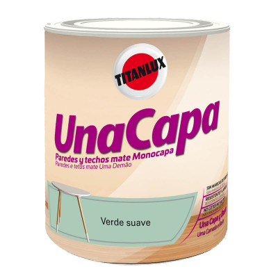 PINTURA TITAN UNA CAPA VERDE SUAVE 750ml