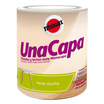 PINTURA TITAN UNA CAPA VERDE CLOROFILA 750ml