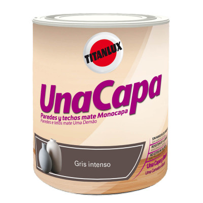 PINTURA TITAN UNA CAPA GRIS INTENSO 750ml