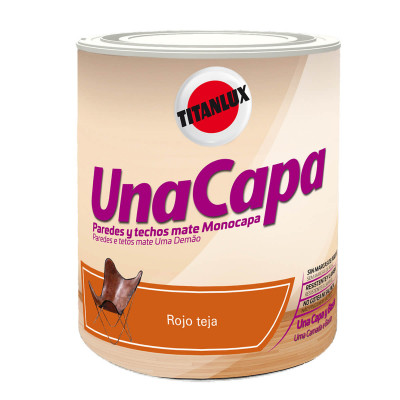 PINTURA TITAN UNA CAPA ROJO TEJA 750ml