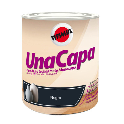 PINTURA TITAN UNA CAPA NEGRO 750ml