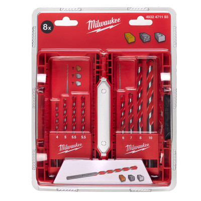 ESTUCHE 8 BROCAS MILWAUKEE 4932471192 DRILL BIT
