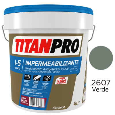 REVESTIMINETO IMPERMEABILIZANTE ANTIGOTERAS I-5 FIBRADO VERDE 4L