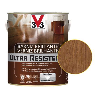 BARNIZ INTERIOR ULTRA RESISTENTE ROBLE OSCURO 750ml