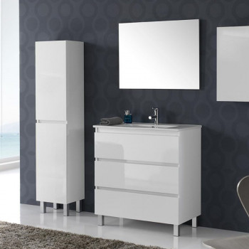 CONJUNTO MUEBLE BAÑO VALMAN PALMA BLANCO 100cm