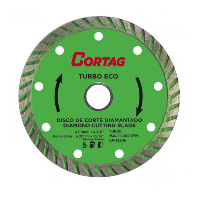 DISCO DE CORTE CORTAG 90603 TVO-115 VERDE