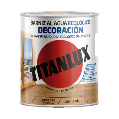 BARNIZ ECOLÓGICO DECORATIVO INCOLORO BRILLANTE 2,5L