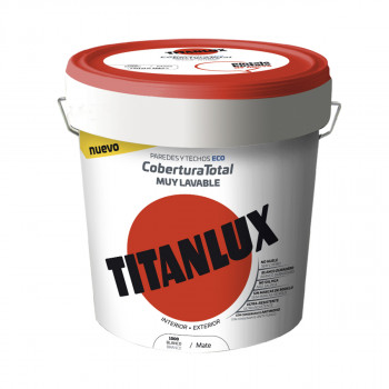 PINTURA TITANLUX COBERTURA TOTAL -BIDÓN- BLANCO 15L