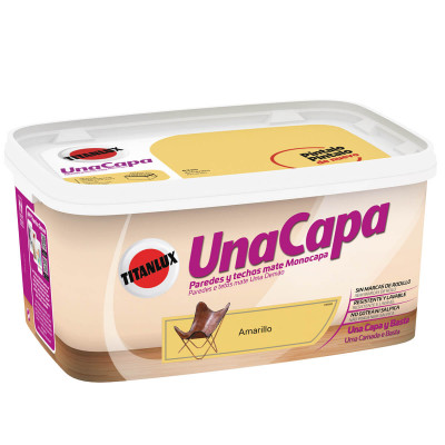 PINTURA TITAN UNA CAPA AMARILLO 4L