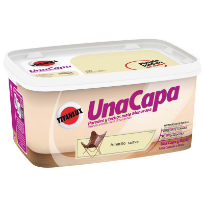 PINTURA TITAN UNA CAPA AMARILLO SUAVE 4L