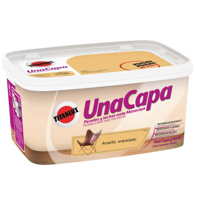 PINTURA TITAN UNA CAPA AMARILLO ANARANJADO 4L