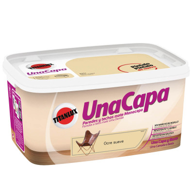 PINTURA TITAN UNA CAPA OCRE SUAVE 4L