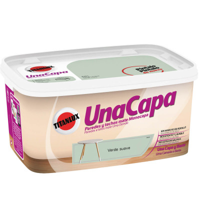PINTURA TITAN UNA CAPA VERDE SUAVE 4L