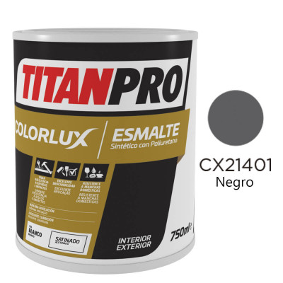ESMALTE COLORLUX TITANPRO NEGRO 4L