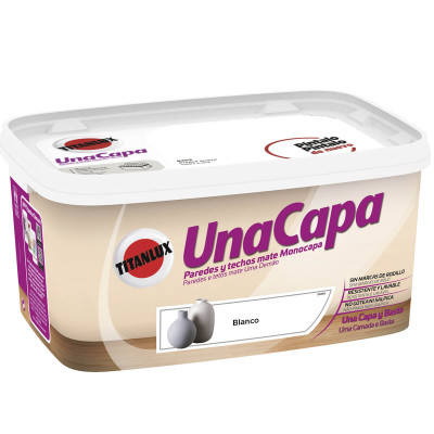 PINTURA TITAN UNA CAPA BLANCO 4L