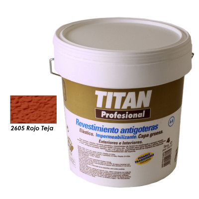 REVESTIMIENTO TITAN ANTIGOTERAS A8 ROJO TEJA 4L