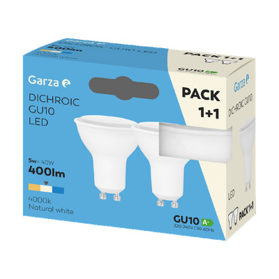 PACK BOMBILLAS GARZA DICROICA 1+1 462017B 4W