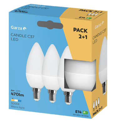 PACK BOMBILLAS GARZA VELA 2+1 462857G 6W