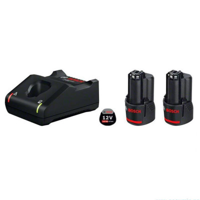 CARGADOR + 2 BATERÍAS BOSCH 1600A019R8 12V